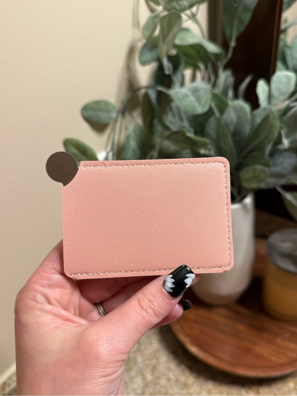 CHANEL Pink Leather Card & Mirror - Picture 5 of 12